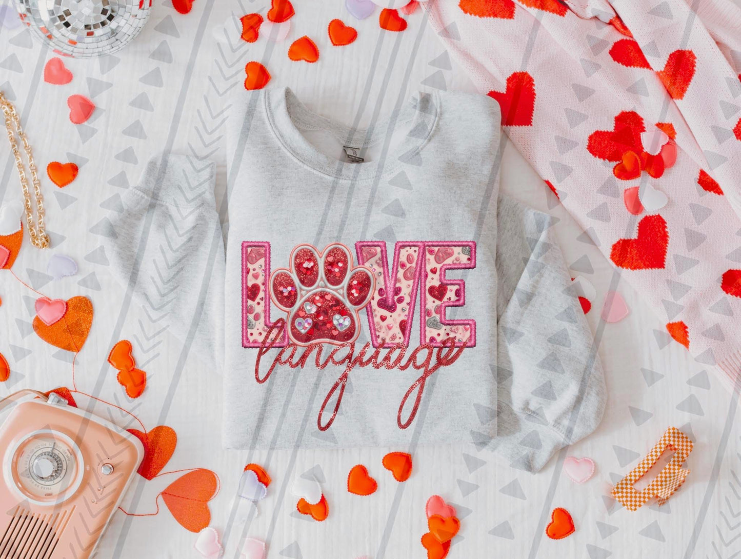 Love Language Paw Print Crewneck