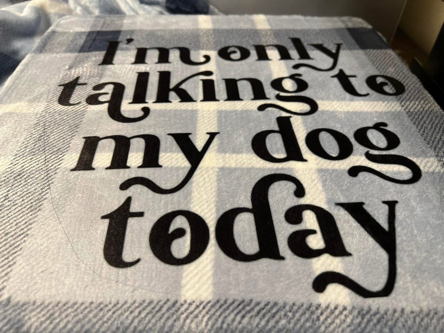 Only Talking to my Dog Today Blanket