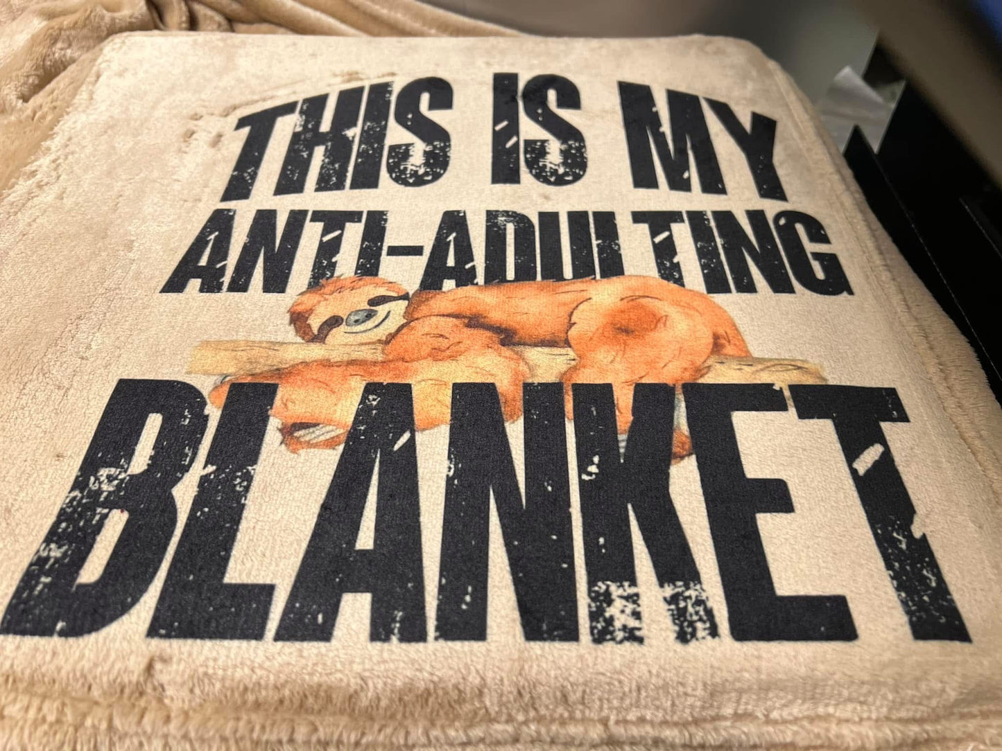 Anti Adulting Sloth Blanket