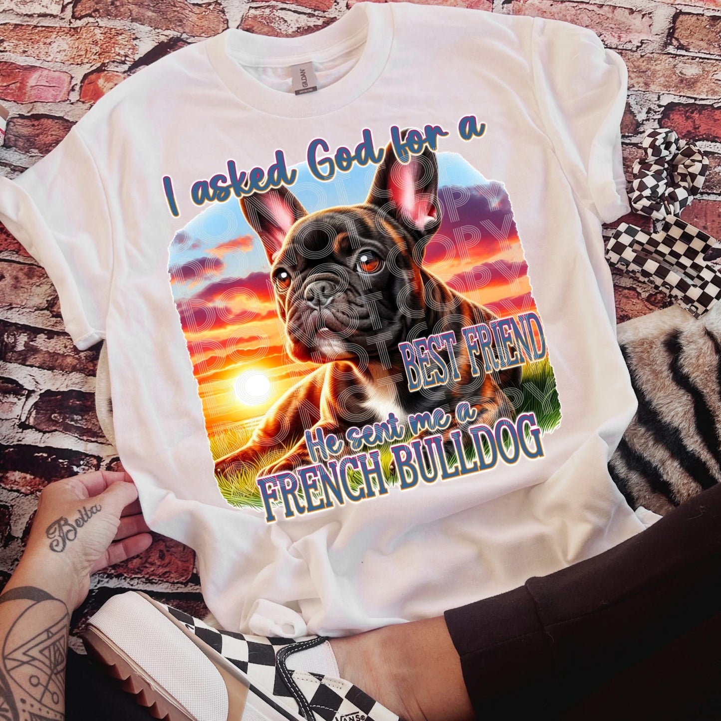 God, Best Friend, French Bulldog Tee