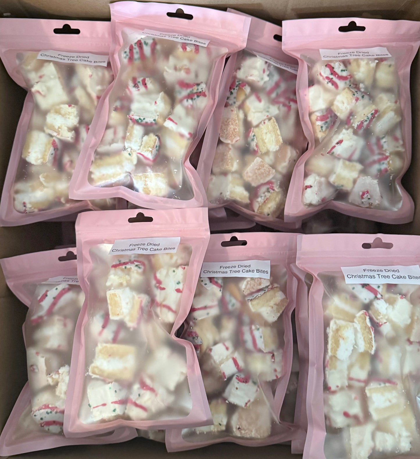 Freeze Dried Christmas Tree Cake Bites