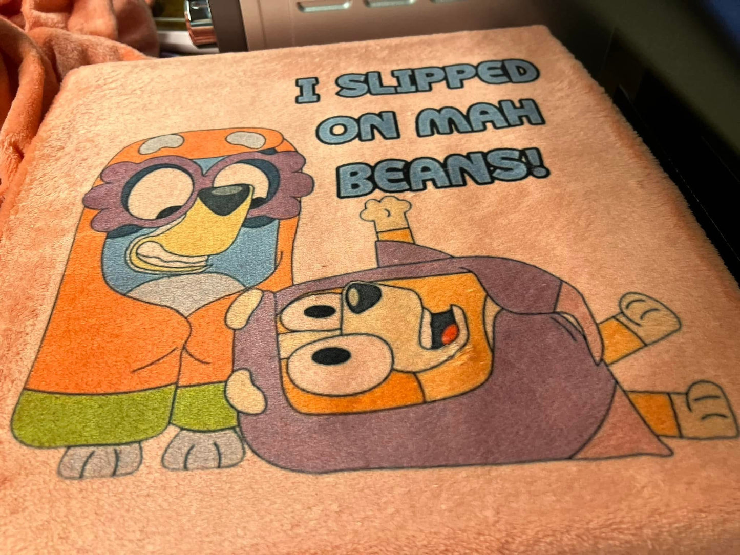 Slipped on my Beans Blanket