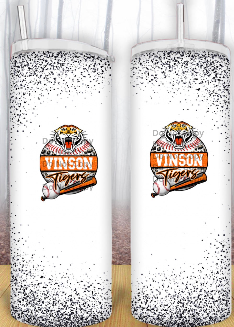 20oz Tigers Baseball Tumbler