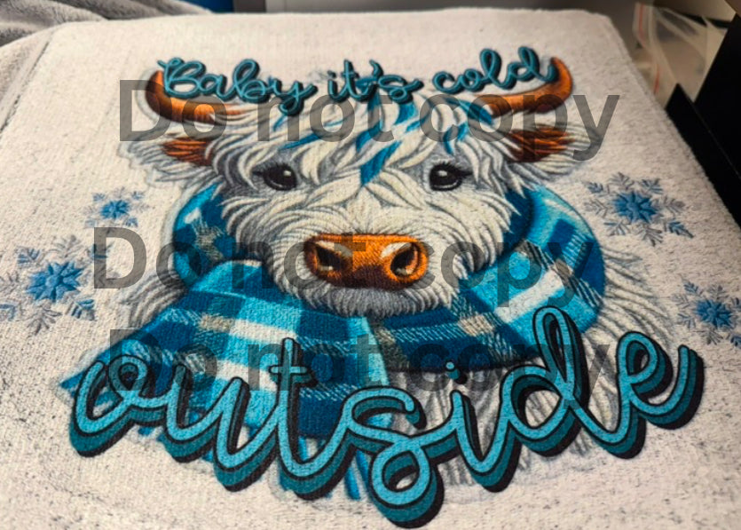 Cold Outside Cow Blanket