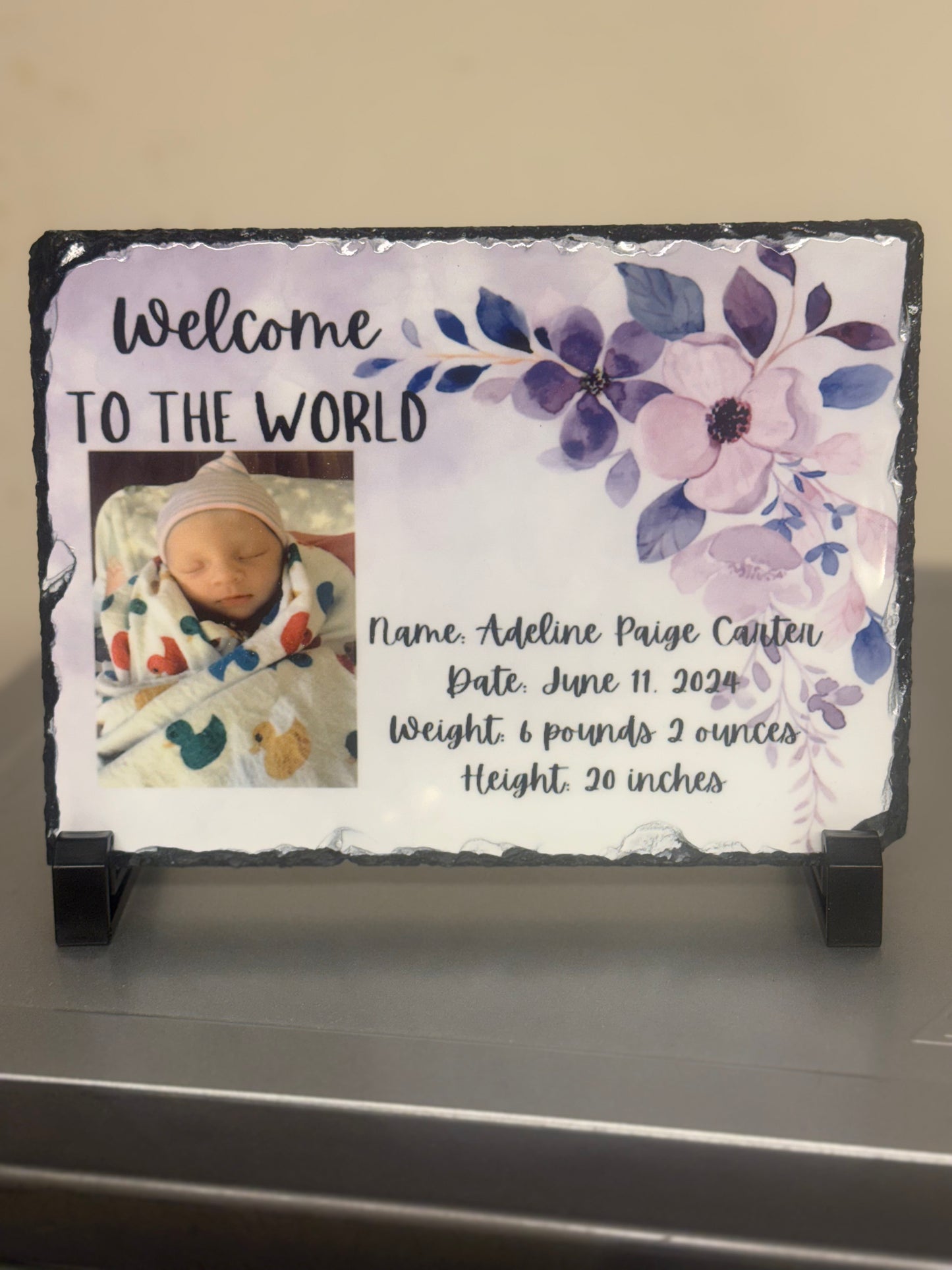Birth Announcement Slate *CUSTOMIZABLE*