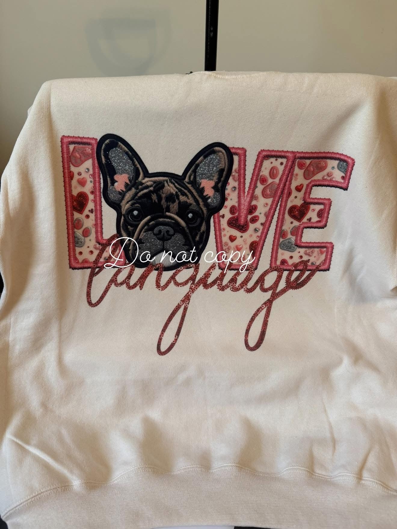 Merle Frenchie Love Language Crewneck