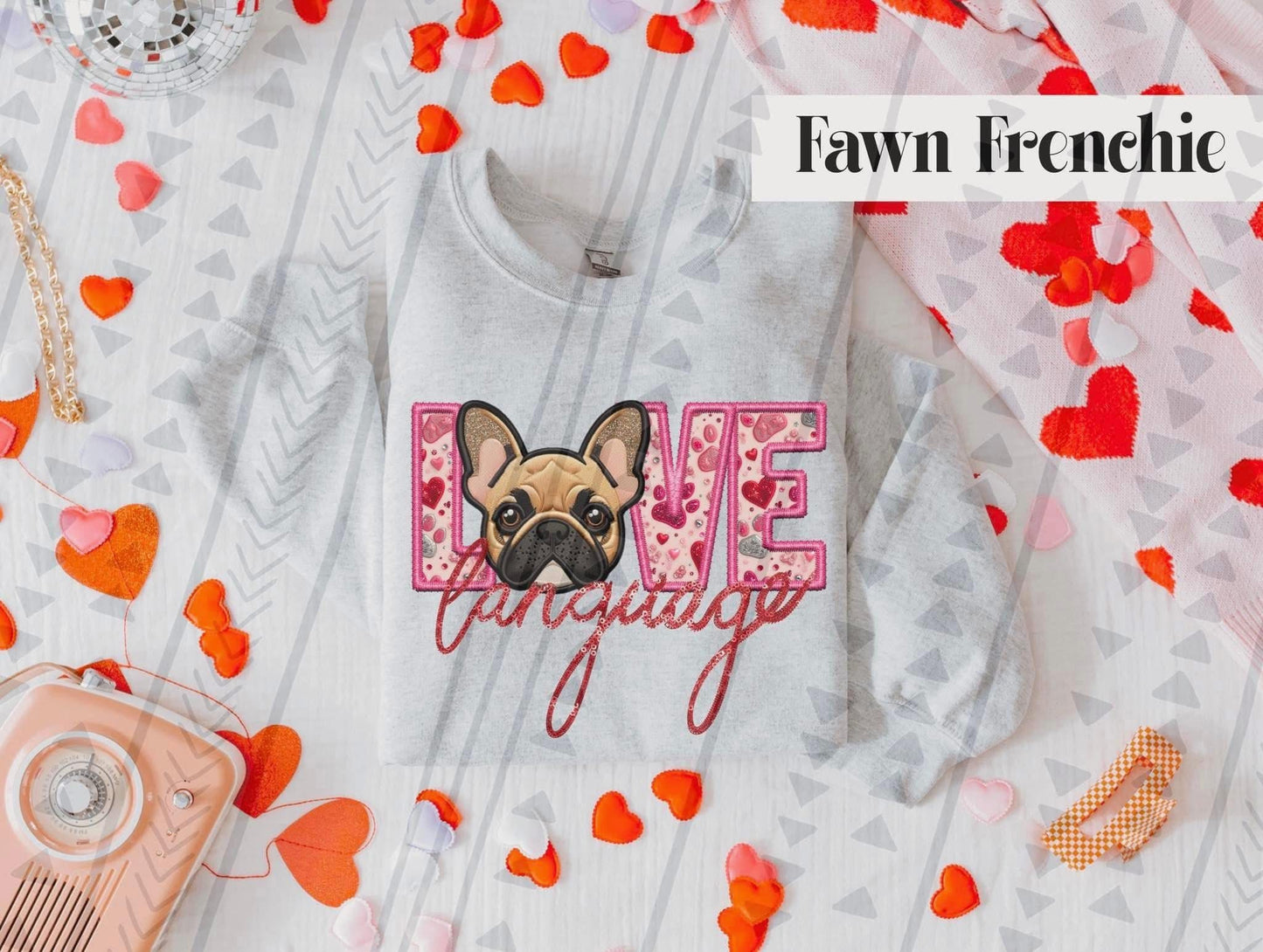 Fawn Frenchie Love Language Crewneck
