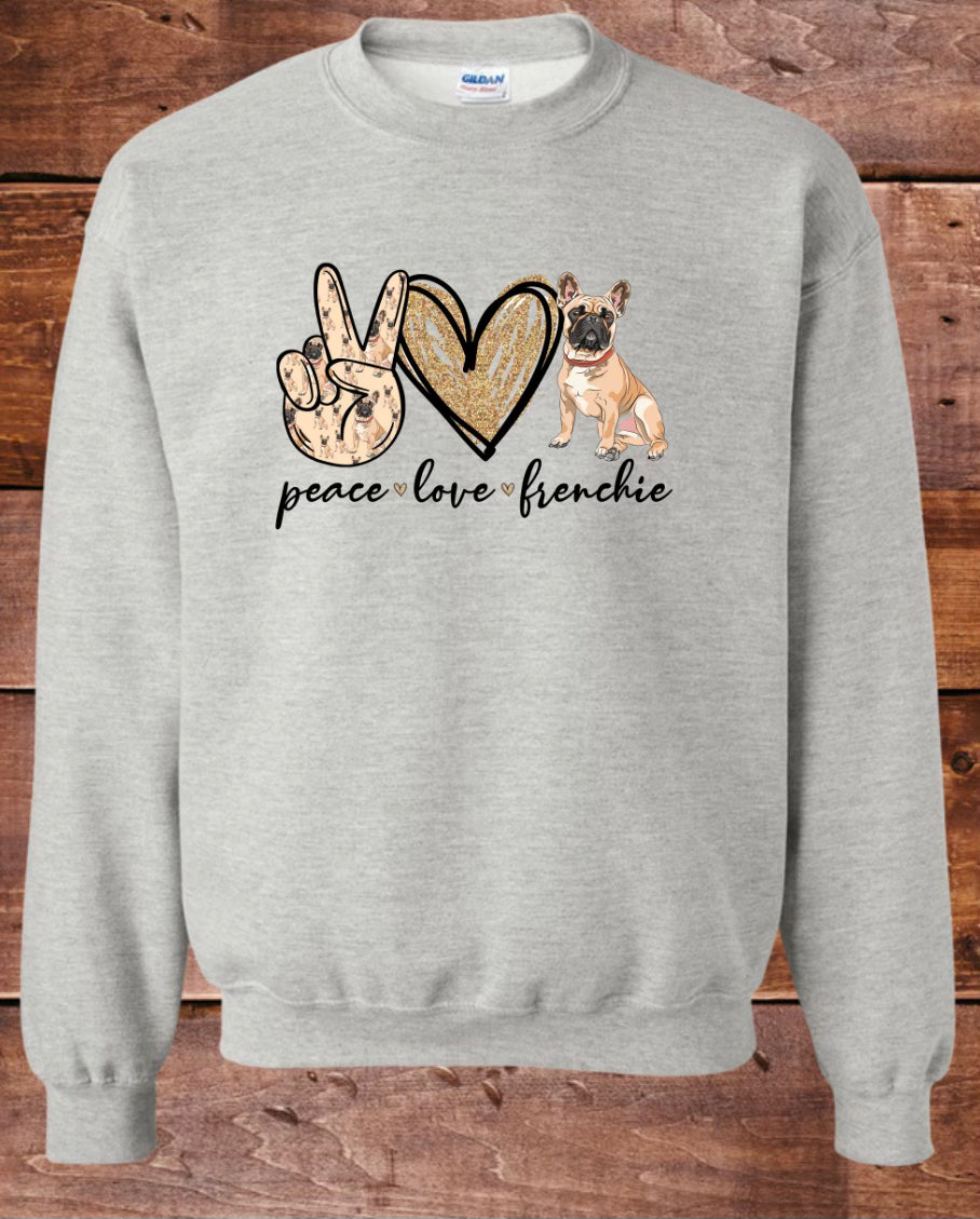 Peace Love Frenchie Crewneck