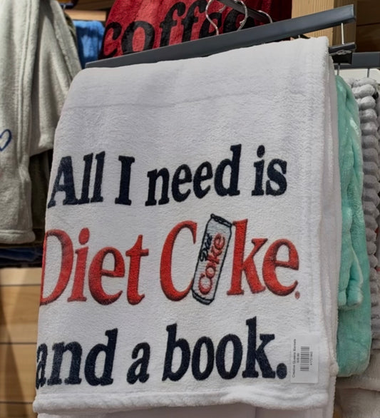 Diet Coke Book Blanket