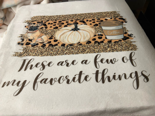 Favorite Things Fall Frenchie Blanket