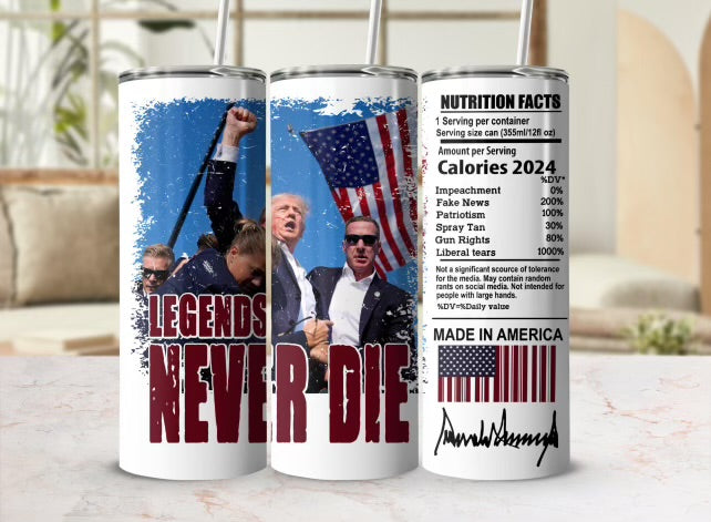 20oz Legends Never Die Tumbler