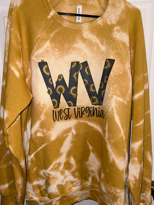 Bleached West Virginia Sponge Fleece Crewneck