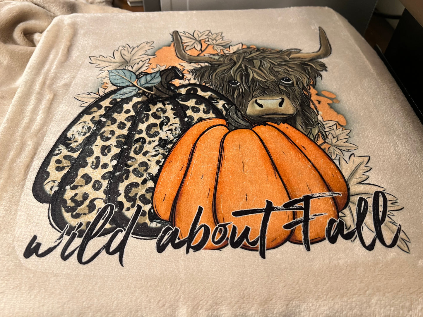 Wild About Fall Highland Cow Blanket