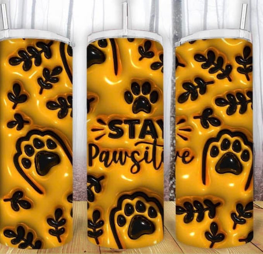 20oz Stay Pawsitive Tumbler