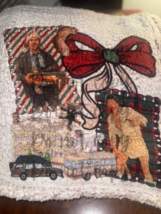 Vacation Christmas Bow Blanket