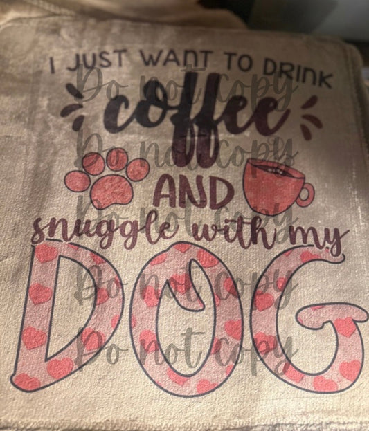 Coffee & Snuggle Dog Blanket