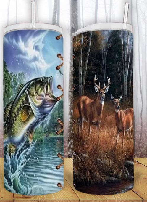 20oz Deer Bass Tumbler