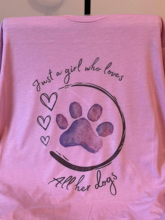 Girl Who Loves Her Dogs Tee