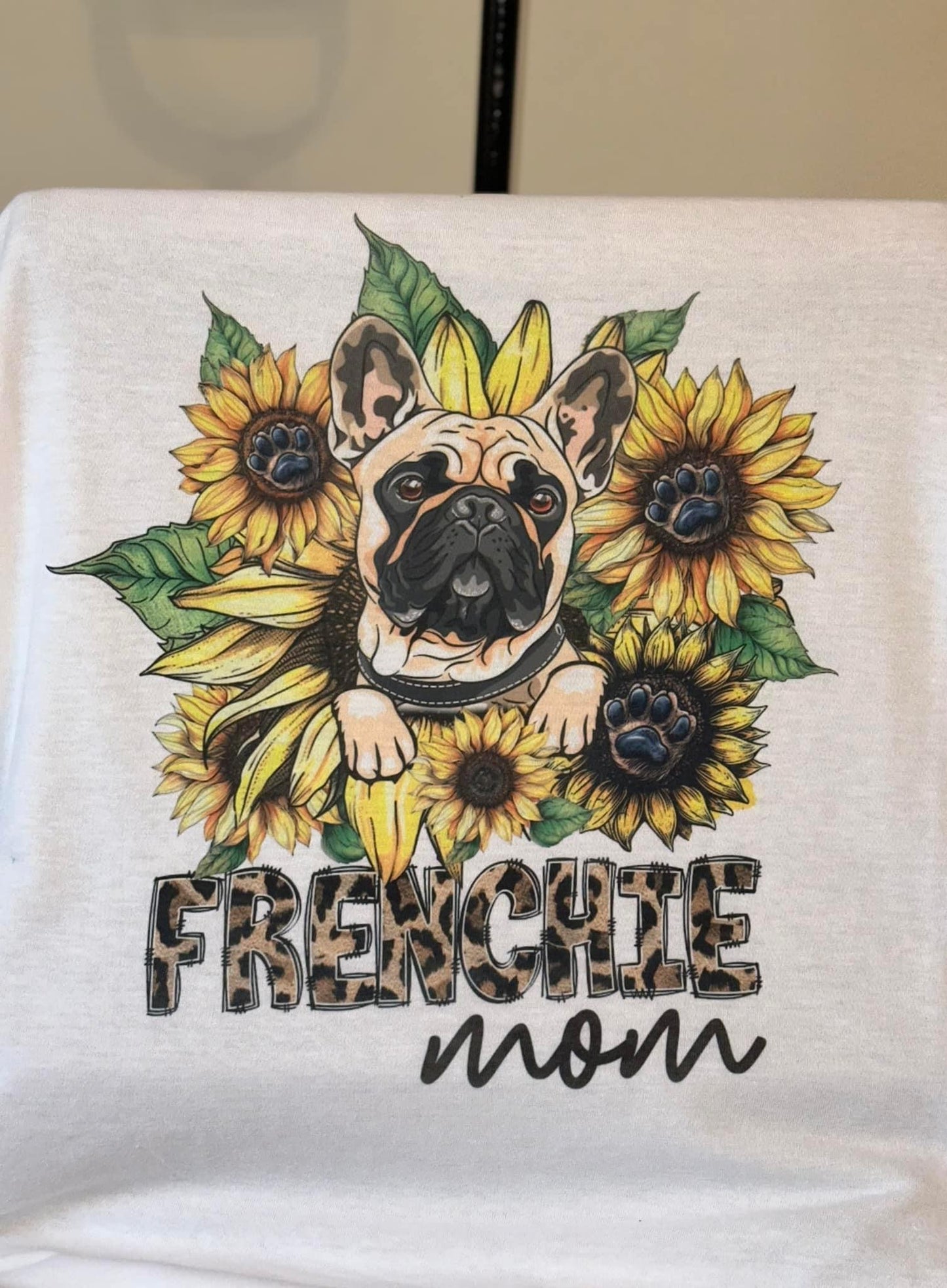 Sunflower Frenchie Mom Tee