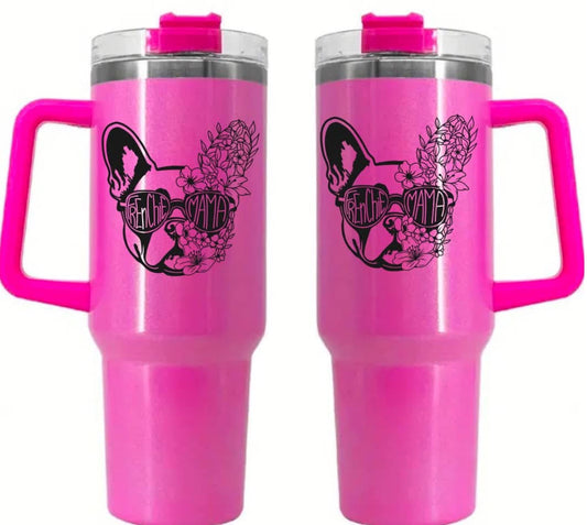 40oz Frenchie Mama Tumbler