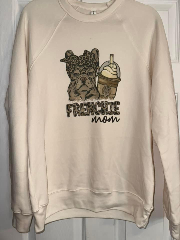 Frenchie Mom Sponge Fleece Crewneck