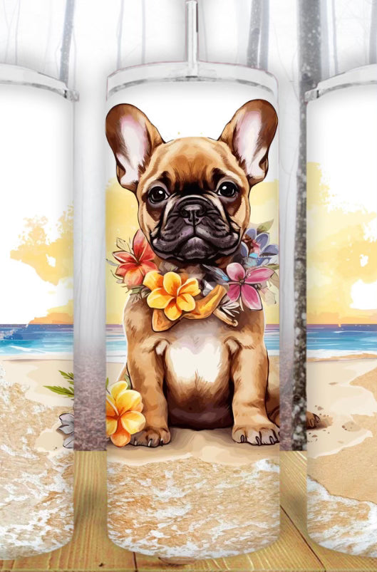 20oz Summer Frenchie Tumbler