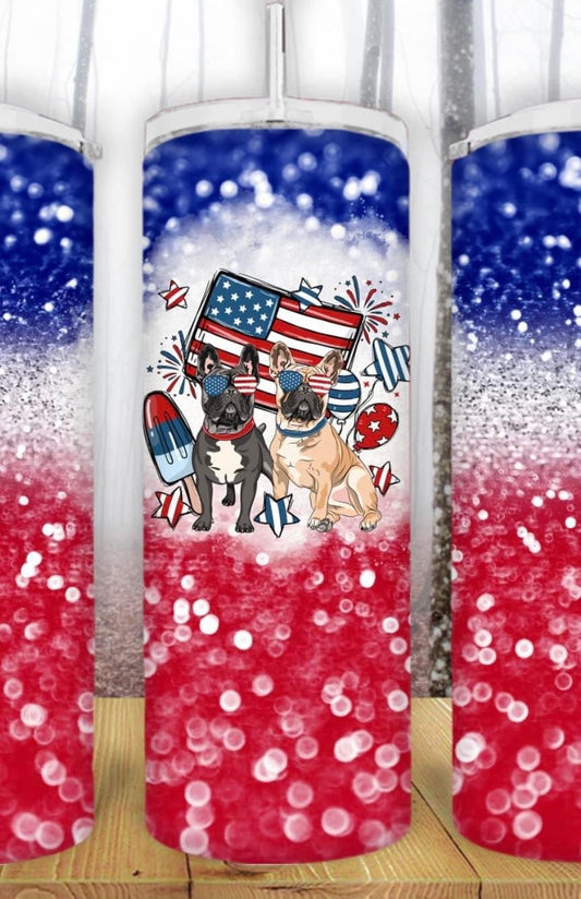 Patriotic Frenchie Tumbler