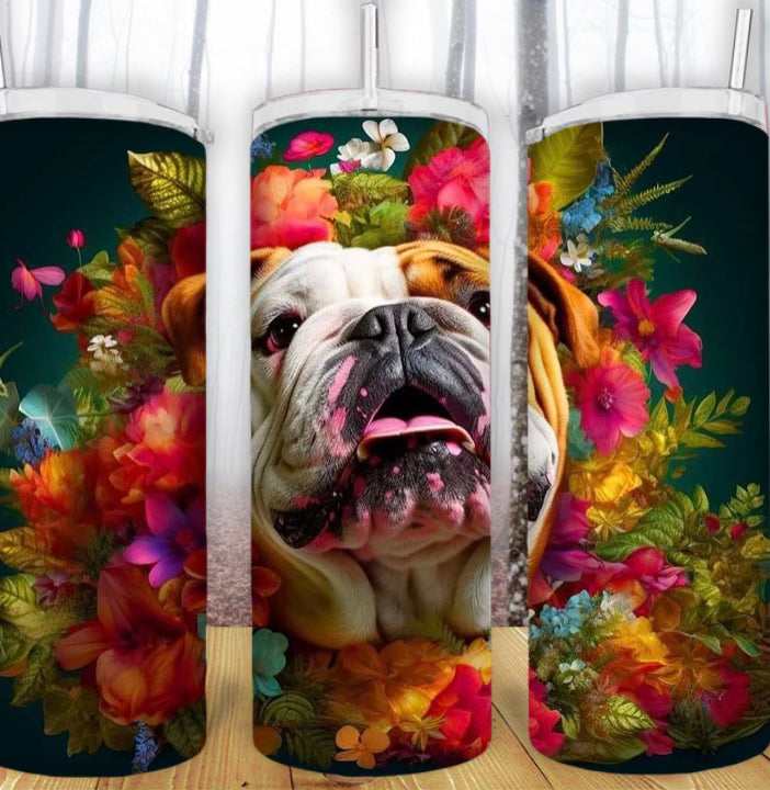 20oz English Bulldog Tumbler