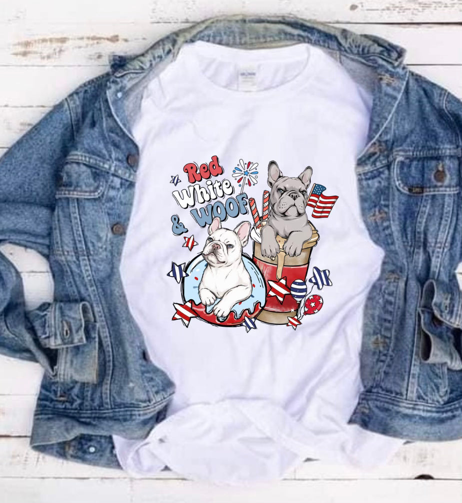 Patriotic Frenchie Woof Tee