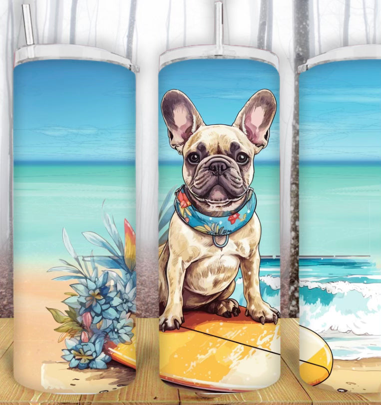 20oz Ocean Frenchie Tumbler