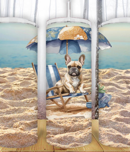 20oz Frenchie Beach Tumbler