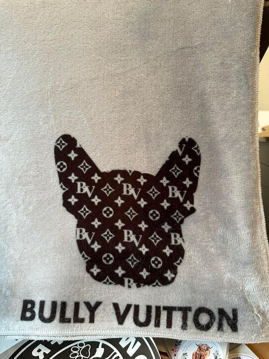 Frenchie Bully Vuitton Dog Blanket