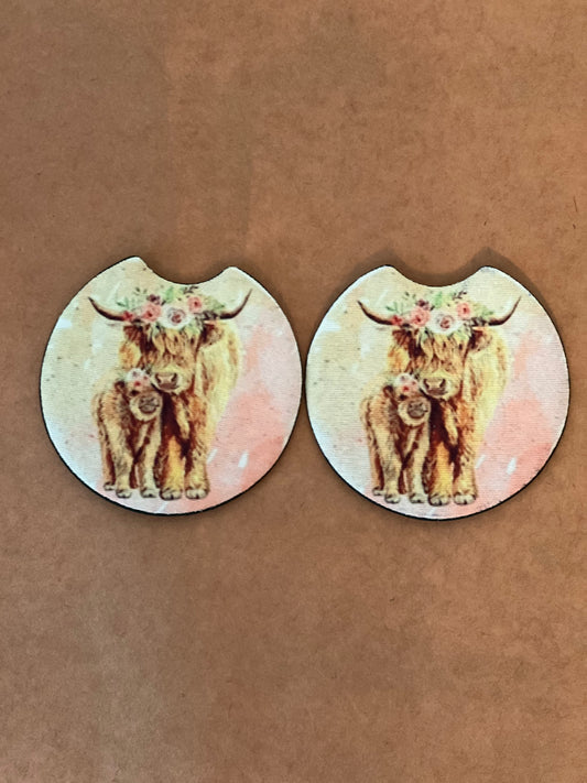 Highland Cow Coasters