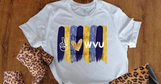 Peace Love WVU Tee