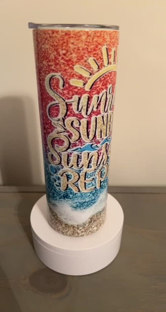 20oz Sunrise Sunburn Sunset Repeat Tumbler