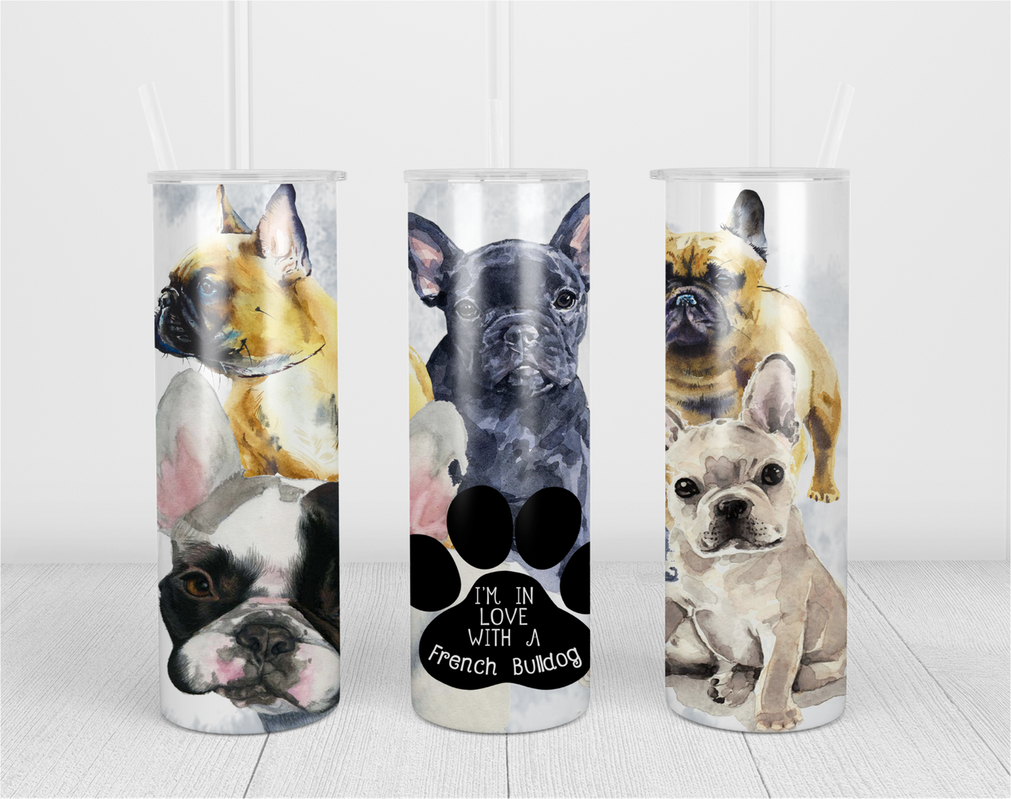 20oz Love French Bulldog Tumbler