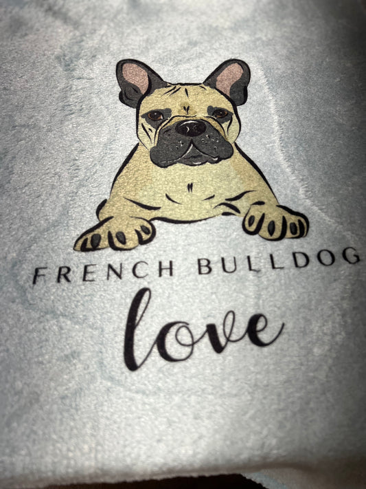 French Bulldog Love Blanket