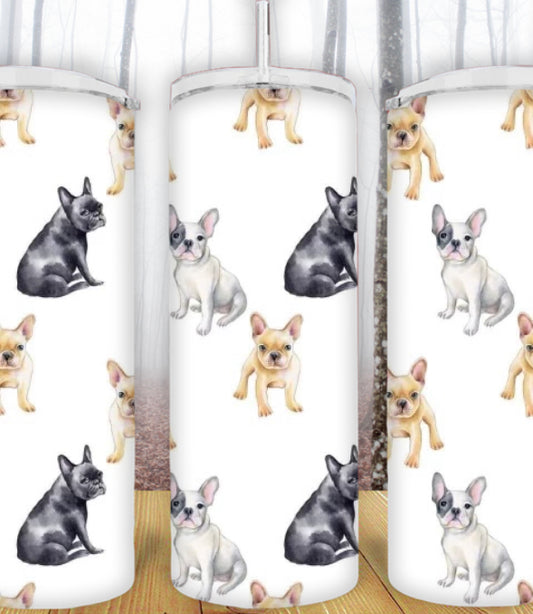 20oz French Bulldog Tumbler