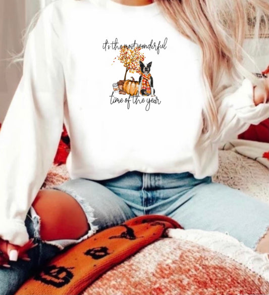 Fall French Bulldog/Boston Terrier Crewneck