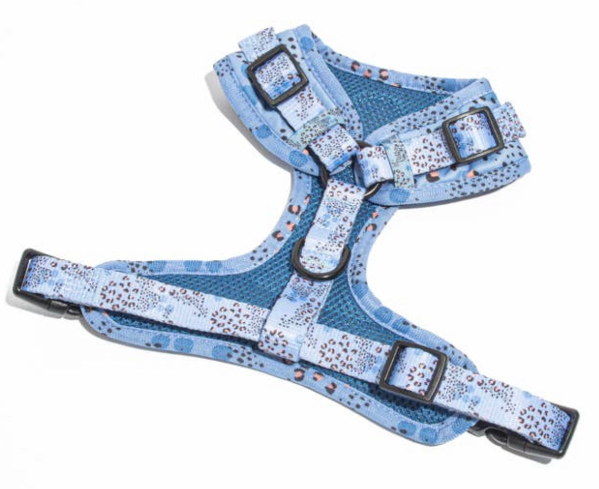 Periwinkle Leopard Adjustable Harness