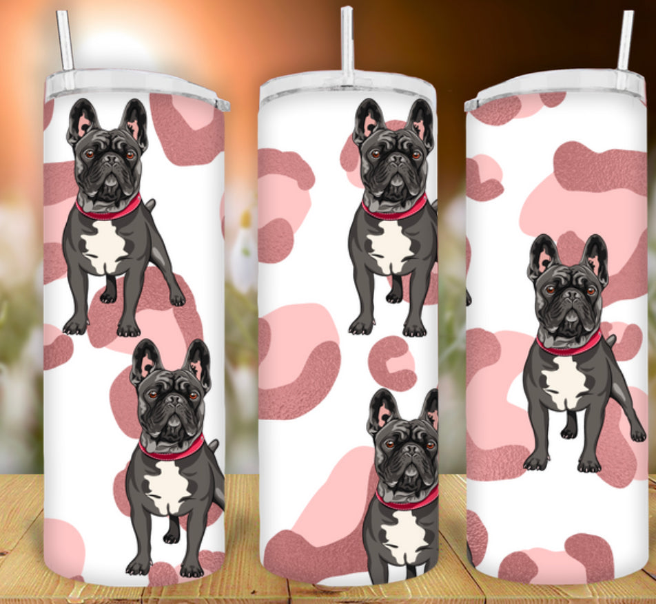 20oz Cheetah Frenchie Tumbler