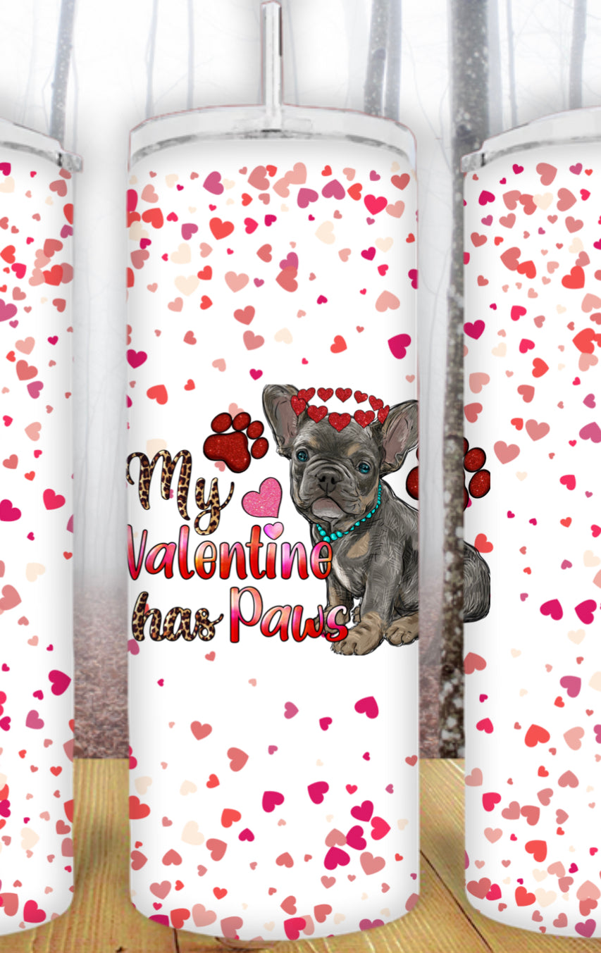 20oz Valentine Frenchie Tumbler