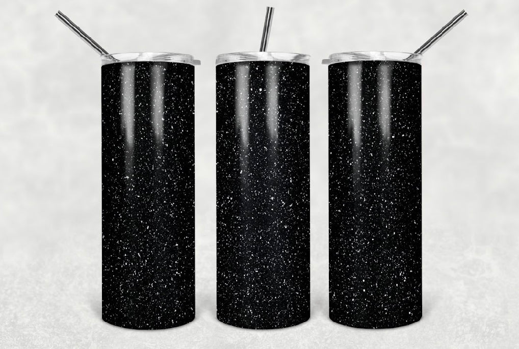 Black Glitter Tumbler