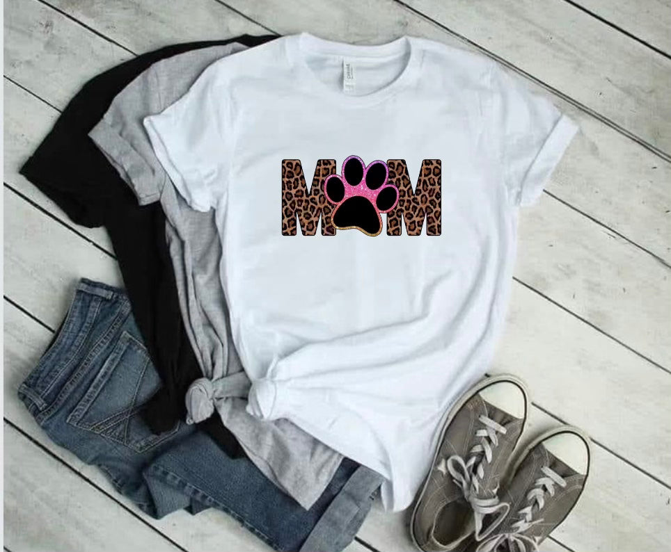 Mom Paw Print Tee