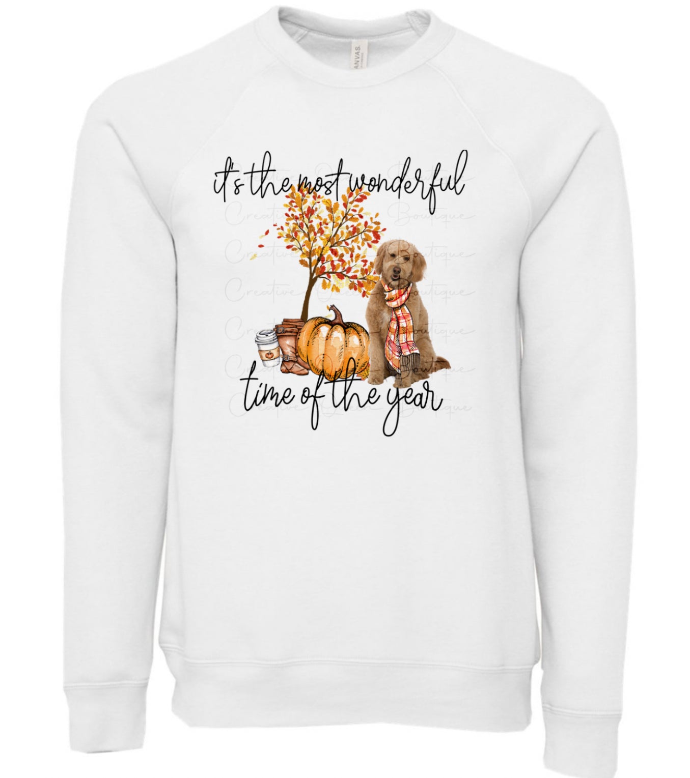 Fall Doodle Sponge Fleece Crewneck