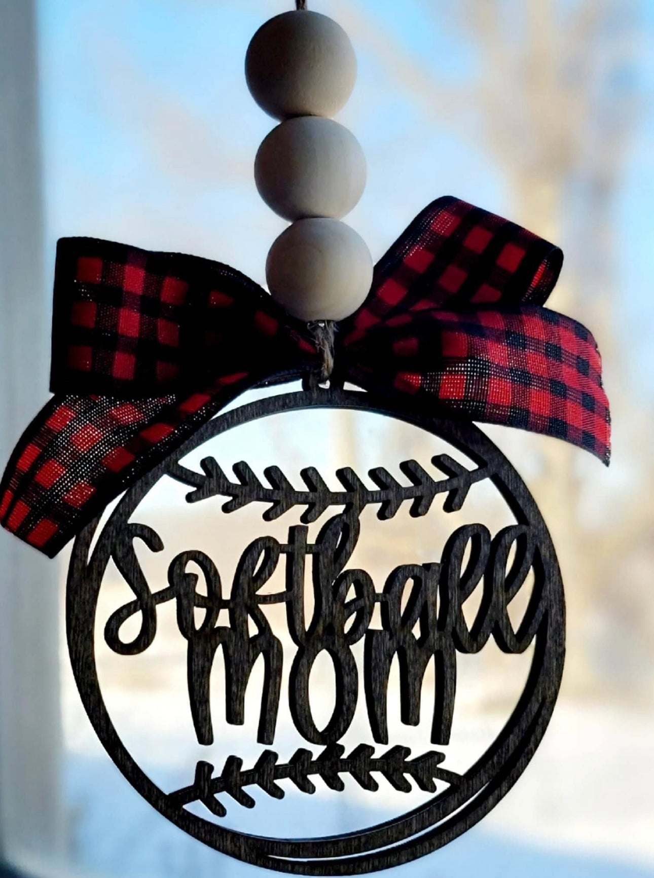 Softball Mom Car Charm