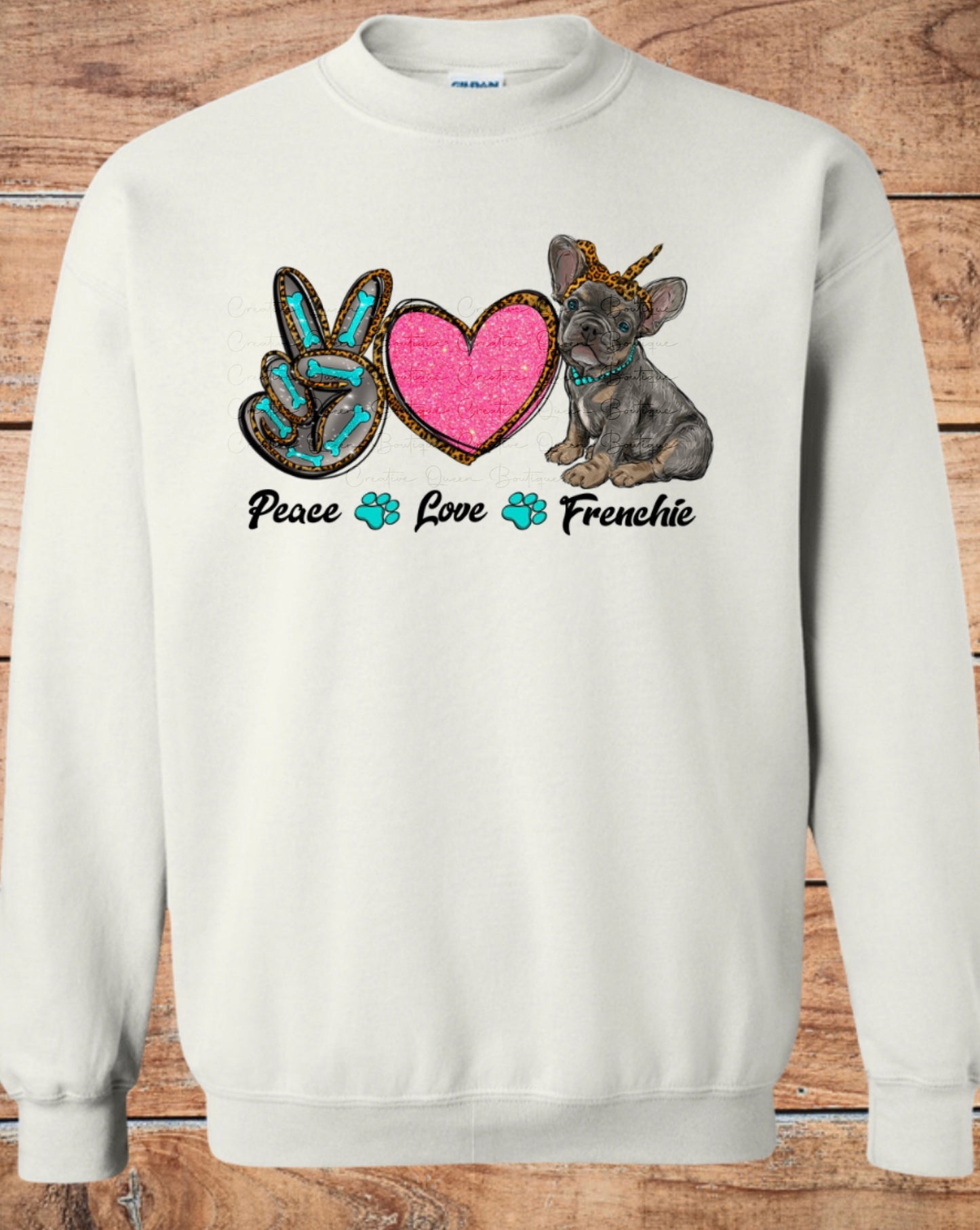 Peace Love Frenchie Crewneck