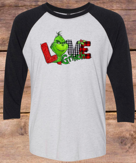 Love Grinch Raglan Tee