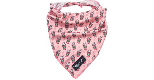 Pupshake Pink Tie On Bandana