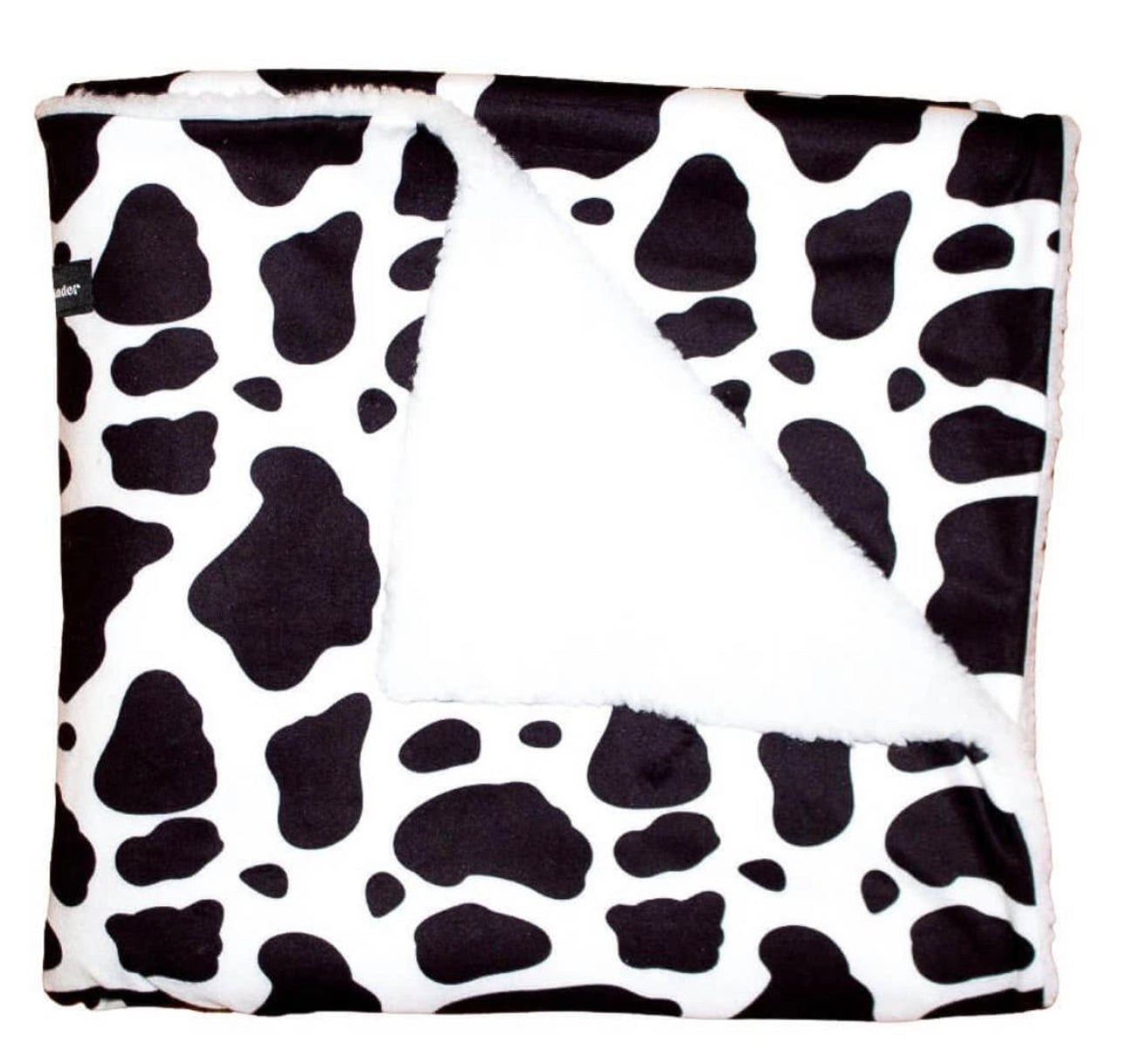 Cow Print Fleece Dog Blanket